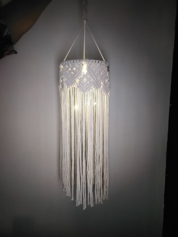 Macrame Chandelier/ Boho Lamp
