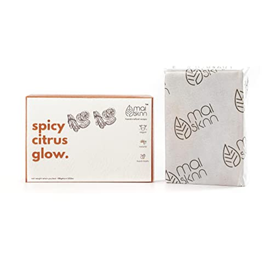 Orange Spice Handmade Bathing Soap Bar | Mai Sknn | Spicy Citrus Glow | Vegan | Natural | Handmade | Cruelty Free | Sulphate & Paraben Free | Preservative Free